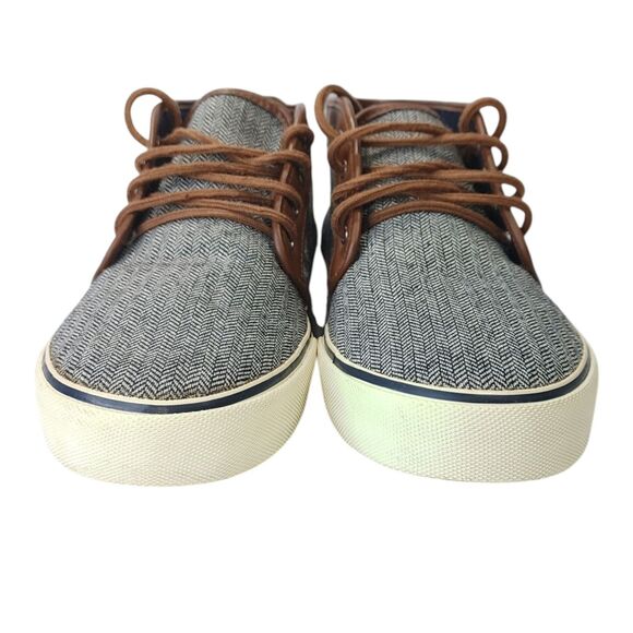 American Eagle Mens Size 12 Herringbone Canvas Sneakers Lace Up 6487-020 - Picture 2 of 12